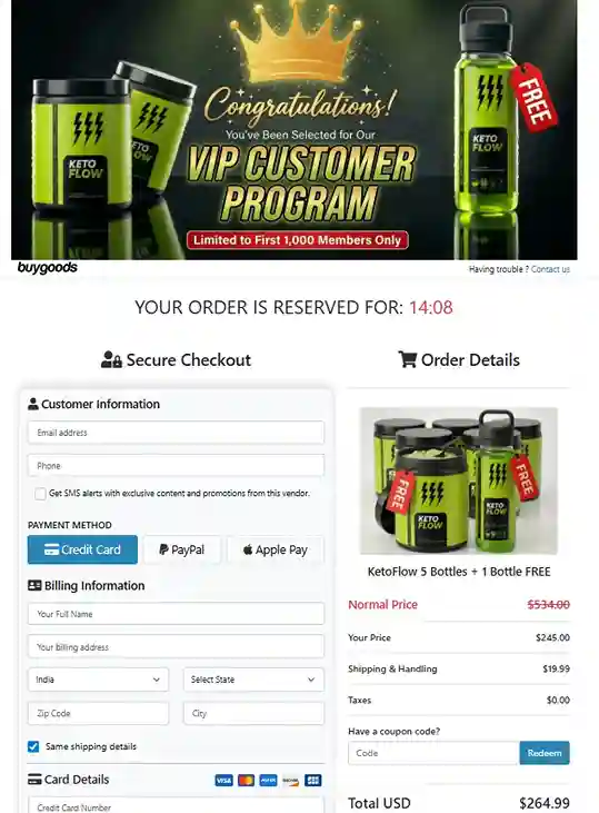 KetoFlow KetoFlow Order Page